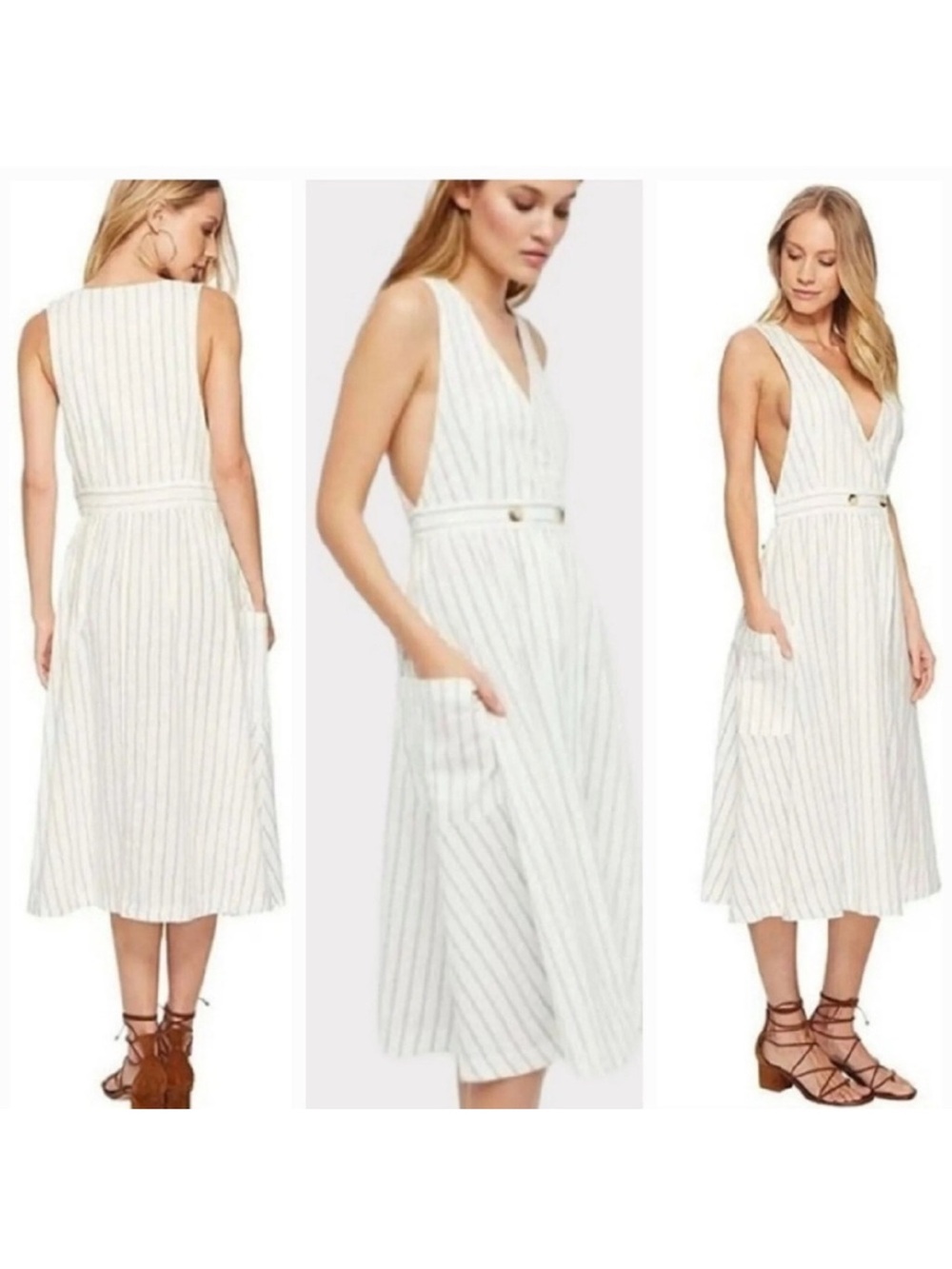 Free People Diana Cotton Wrap Dress M